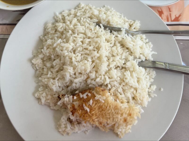 ドミニカ共和国のご飯 おこげの写真です