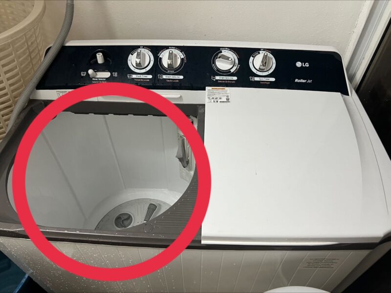 ドミニカ共和国の洗濯機の写真です